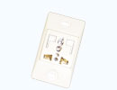 Universal + L-shaped safety receptacle set ( 2P+E )