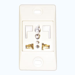 Universal + L-shaped safety receptacle set ( 2P+E )
