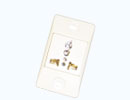 Universal receptacle set ( 2P+E )