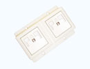 2 L-shaped safety receptacle set ( 2P+E )