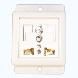 Universal + L-shaped safety receptacle set ( 2P+E )