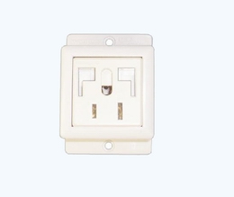 Standard U.S.A + L-shaped safety receptacle set(2P+E)