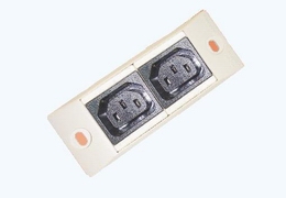 2 IEC female receptacle set (2P+E)