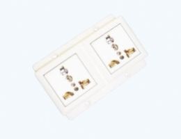 2 Universal receptacle set Screw type(2P+E)
