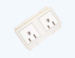 2 Standard U.S.A receptacle set (2p+E)