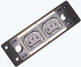 2 IEC female receptacle set (2P+E)