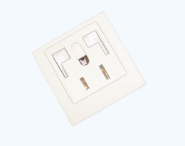 Standard U.S.A + L-shaped safety receptacle set (2P+E)