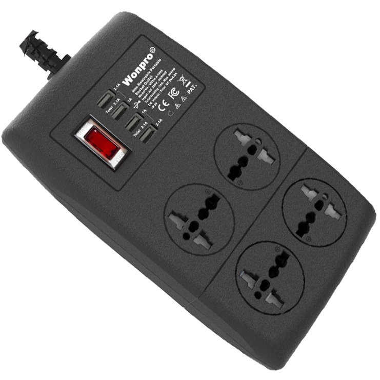 Regleta con cargador USB, WEU-USB