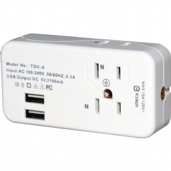 Multi-socket with USB charger, TDU-6