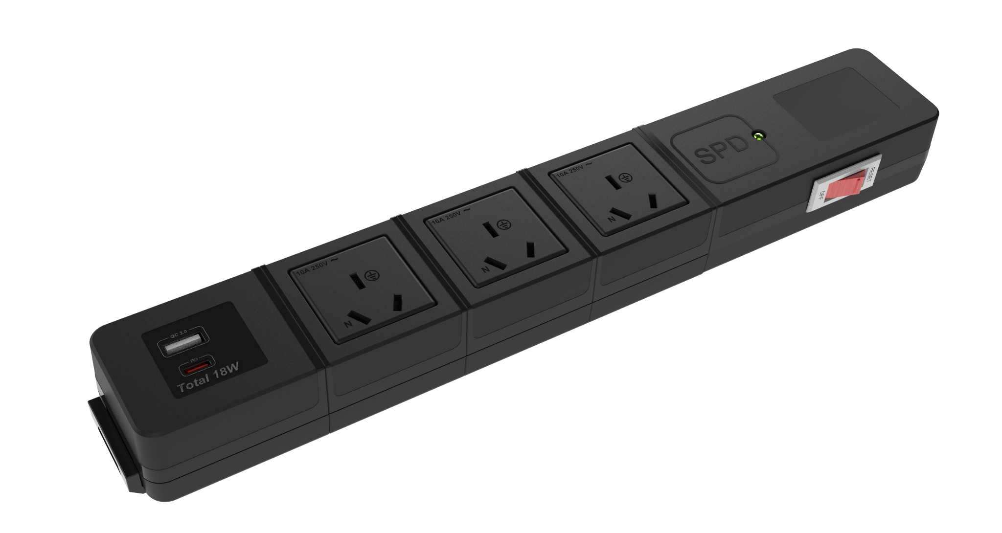 Modular multifunctional extension socket, YP-SPD-R16-U-I