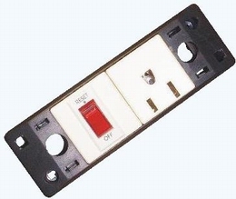Circuit breaker &amp; Standard U.S.A receptacle set