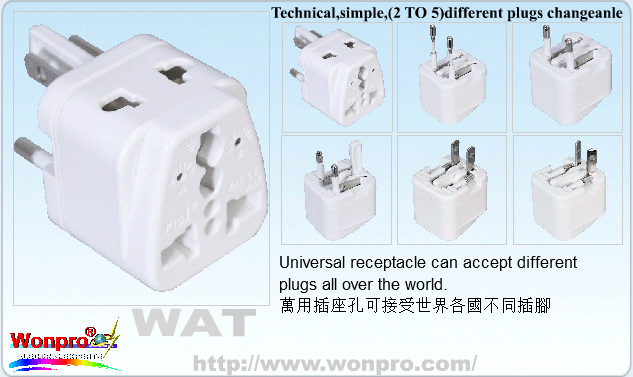 Adaptador universal de viaje, WAT - Wonpro Co., Ltd.